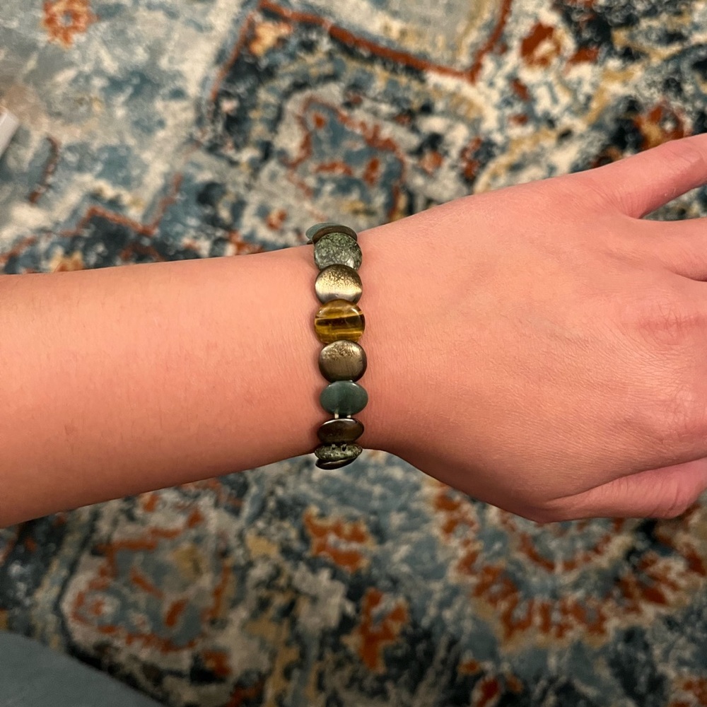 Multi "Stone" Toggle Clasp Bracelet